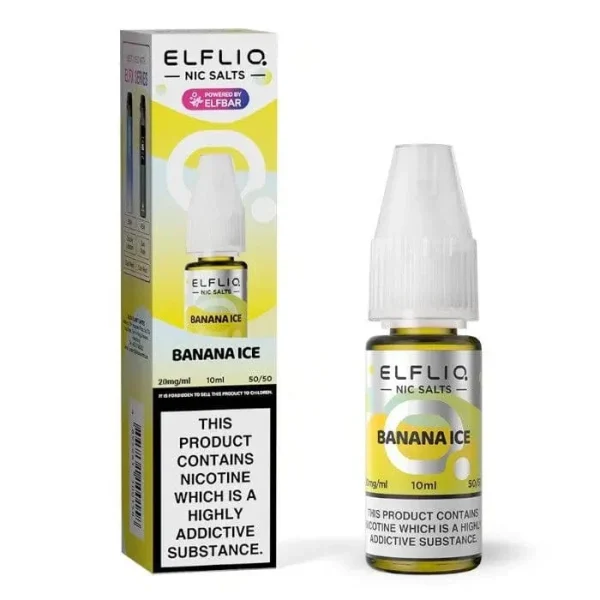 ElfLiq Nic Salt 10ml - Liquido per sigaretta elettronica Banana Ice Elf Bar