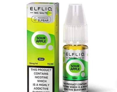 ElfLiq Nic Salt 10ml - Liquido per sigaretta elettronica Elf Bar Sour Apple